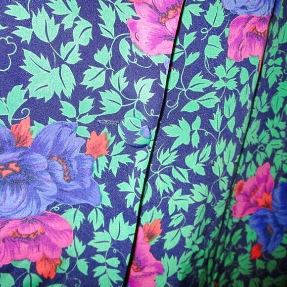 Victoria’s Secret SATIN Sleepshirt Size L EMERALD FLORAL Gold Label LOUNGEWEAR - Picture 3 of 10